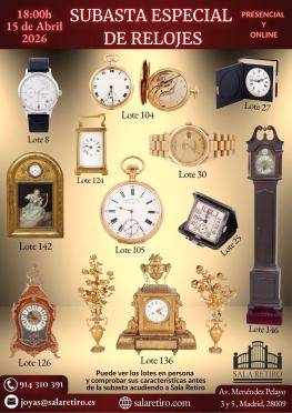 Subasta Especial de Relojes, 15 de Abril 2026