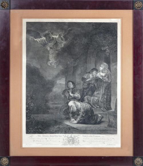 LA APARICIÓN DEL ÁNGEL A TOBIT Y SU FAMILIA. LONDRES, 1765.