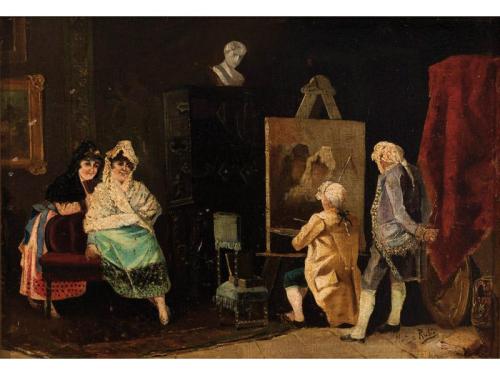 En el estudio del pintor