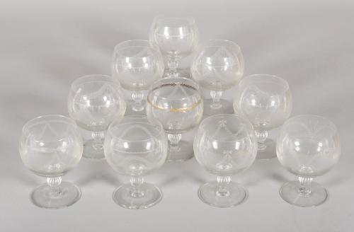DIEZ COPAS  EN CRISTAL DE LA GRANJA