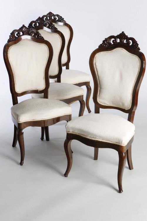 CUATRO SILLAS FRANCESAS, SIGLO XIX