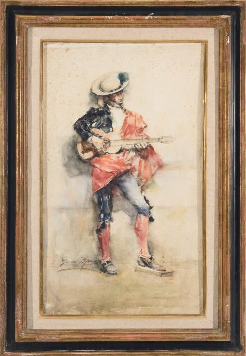 Tocando la guitarra