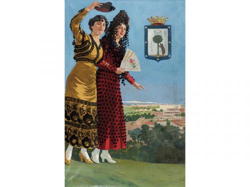 Boceto de cartel para las fiestas  de Madrid
