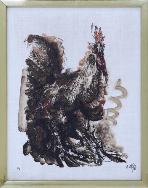 GALLO EN ACTITUD EXPECTANTE, 1991