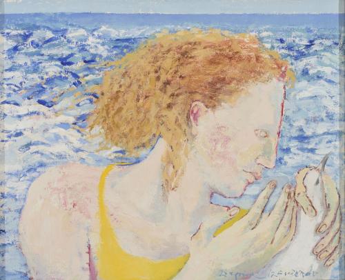 La mujer, la gaviota y el mar
