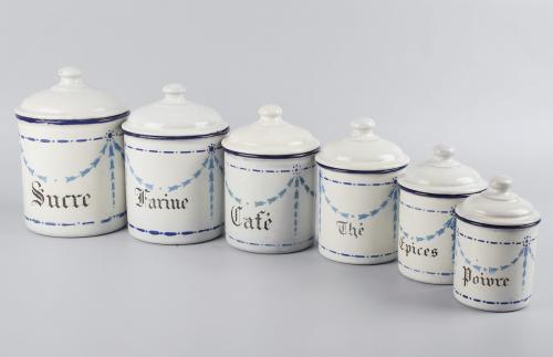 COLECCIÓN DE SEIS POTES DE COCINA, FRANCESES FINALES S XIX