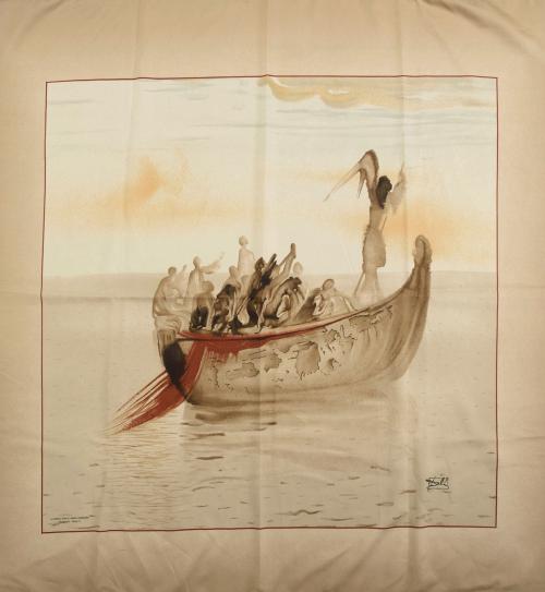 La barca con el ángel barquero. El purgatorio canto II