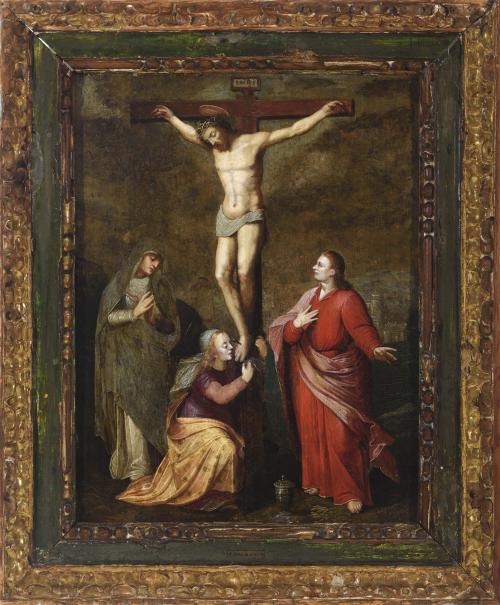 Calvario con la Virgen, San Juan evangelista y la Magdalena