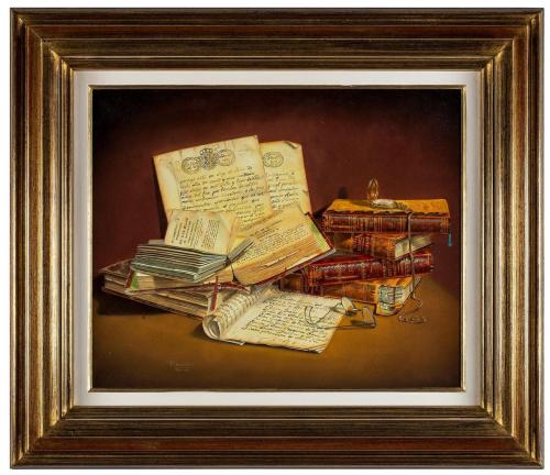 Bodegón  con libros
