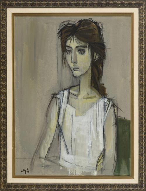 Niña con vestido blanco. Maria Elena