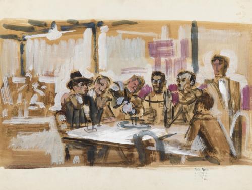 En el café, con Dalí y Picasso