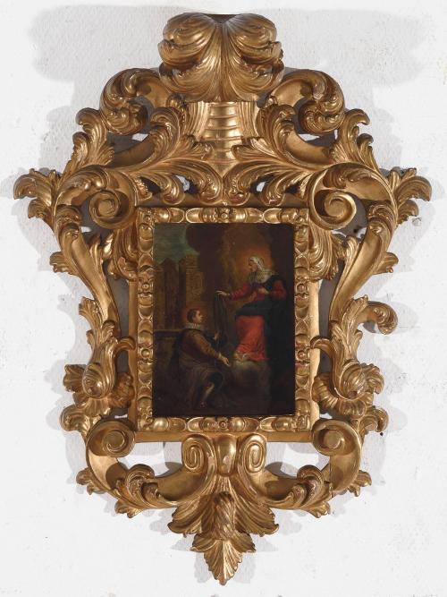Aparición de la virgen a un caballero