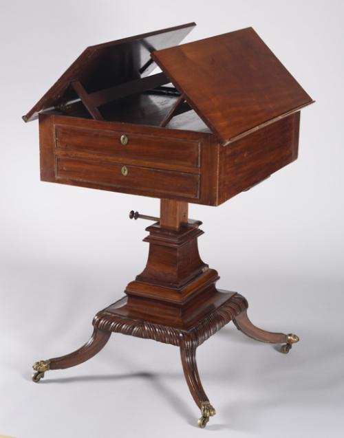 MESA DE BIBLIOTECA INGLESA, ÉPOCA REGENCIA SIGLO XIX 
