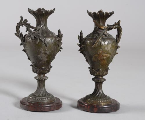 PAREJA DE COPAS FRANCESAS  ART NOUVEAU