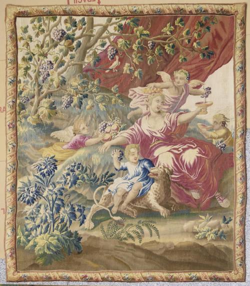 TAPIZ AUBUSSON, FRANCIA, SIGLO XVIII