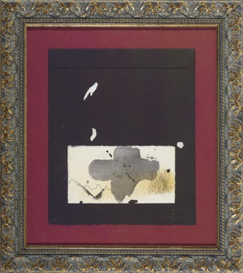 Collage sobre negre