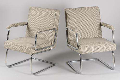 PAREJA DE SILLONES BAUHAUS, ALEMANIA AÑOS 60