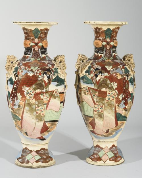 PAREJA DE JARRONES SATSUMA