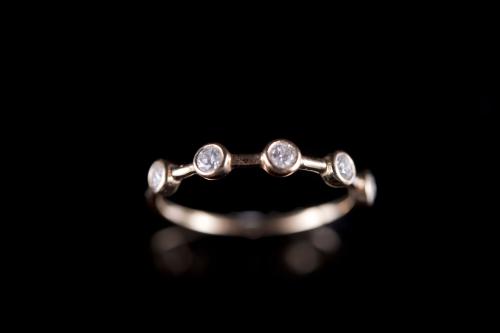 SORTIJA DE ORO ROSA Y DIAMANTES