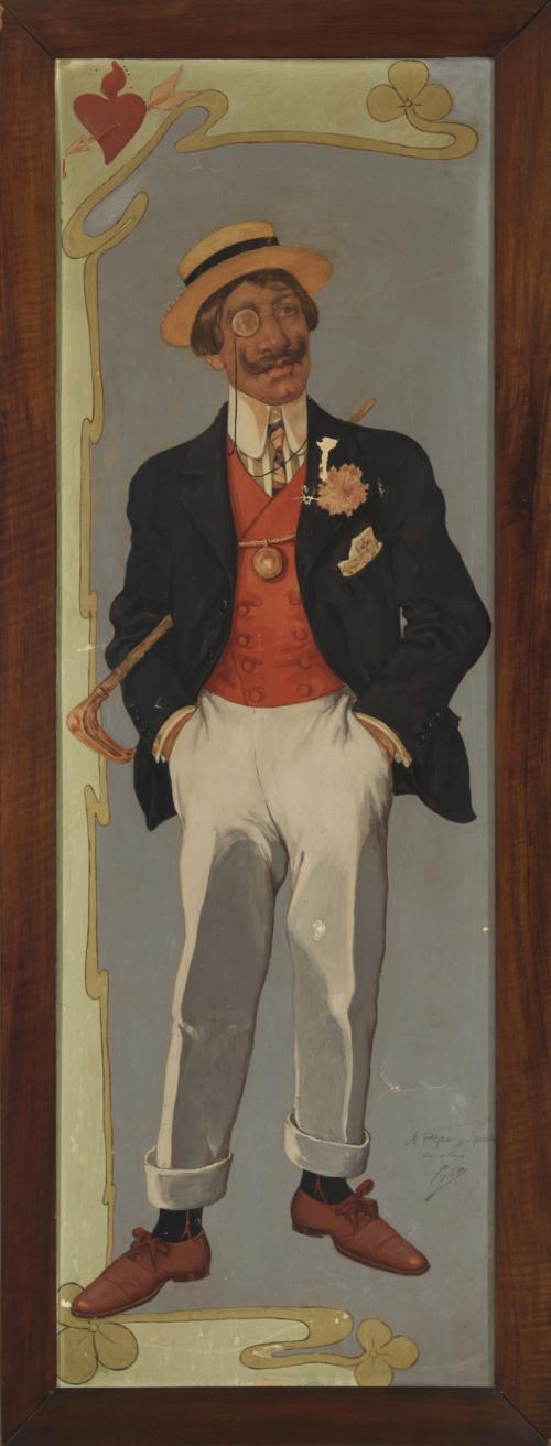 PERSONAJE CON CANOTIER