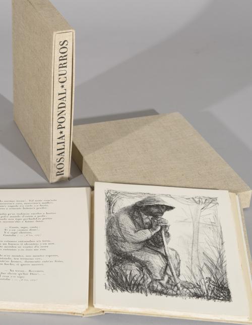 LIBRO DE POEMAS ILUSTRADO  DE ROSALÍA DE CASTRO - PONDAL -