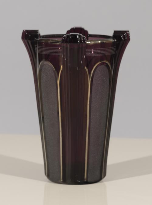 JARRON EN CRISTAL CHECO, ART DECO