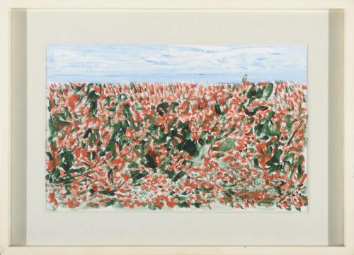Paisaje de amapolas, 1974