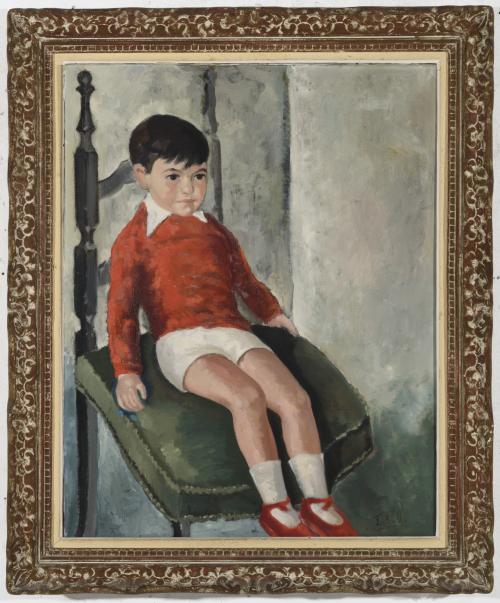 Niño sentado en una silla