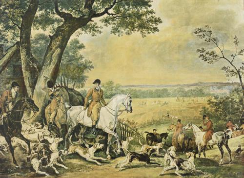 CAZA EN FONTAINEBLEAU, IMPRESIÓN SOBRE LIENZO, COPIA DEL OR