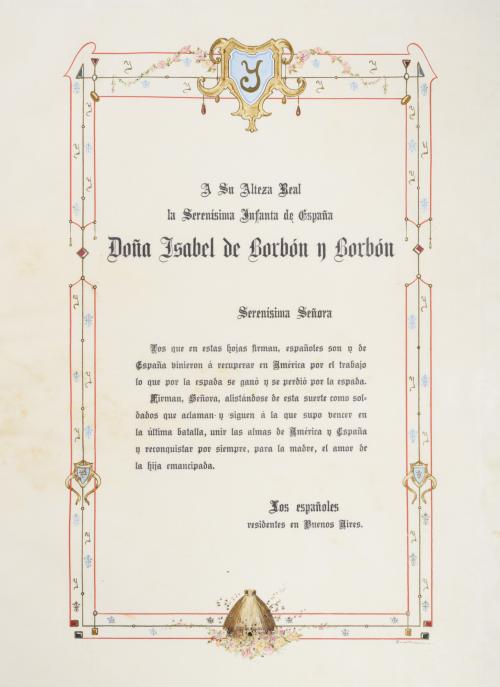 LIBRO QUE CONMEMORA LA VISITA DE LA INFANTA ISABEL DE BORBÓ