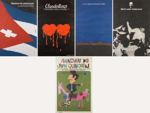 CONJUNTO DE CARTELES DE CINE CUBANO