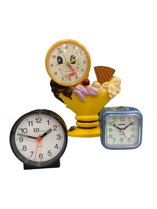 CONJUNTO DE 3 RELOJES DESPERTADORES, AÑOS 80-90