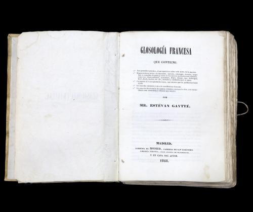 GLOSOLOGÍA FRANCESA POR MR. ESTÉVAN GAYTTÉ, 1848.