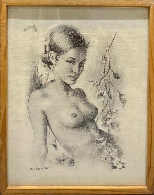 DESNUDO FEMENINO CON FLORES