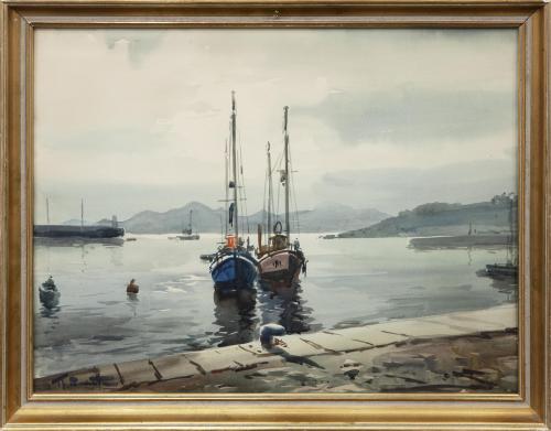 MARINA, BARCOS PESQUEROS EN UN PUERTO CANTABRO