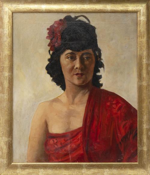 MUJER DE ROJO 