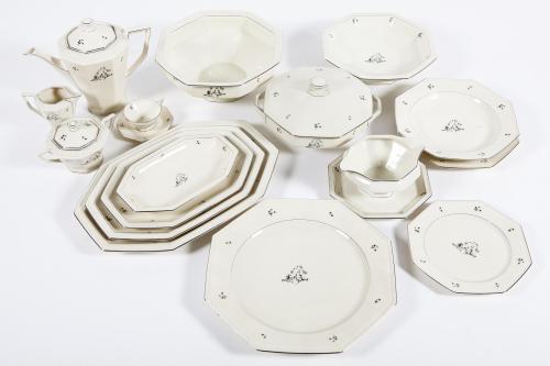 VAJILLA DE DOCE SERVICIOS MODELO OCTAGON, BOHEMIA, CHECOSLO