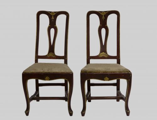 PAREJA DE SILLA ESTILO REINA ANA 