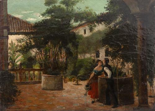 GALANTEO EN EL PARQUE, 1915