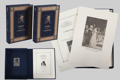 DOS TOMOS CON GRABADOS DE LOS CAPRICHOS DE GOYA, 2010