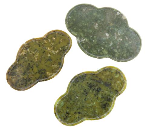 CONJUNTO DE 3 BANDEJAS DE JADE PARA EL SERVICIO DEL TÉ, CHI