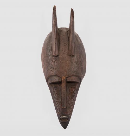 MÁSCARA AFRICANA BAILE DE MADERA TALLADA, DOGÓN, MALI