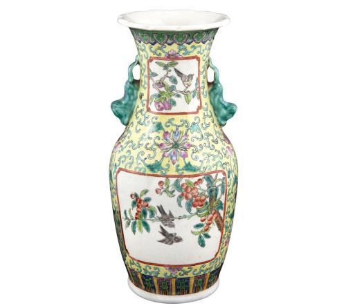 PEQUEÑO JARRÓN FAMILIA ROSA. PERIODO DE REINADO DE TONGZHI,