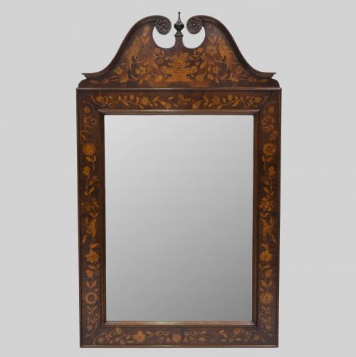 ESPEJO CON MARCO ESTILO HOLANDÉS EN MADERA DE PALOSANTO Y M