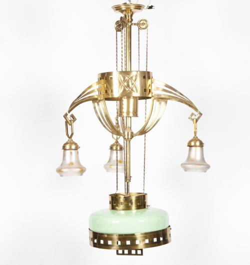 LÁMPARA DE TECHO REGULABLE ART DECÓ, 1922
