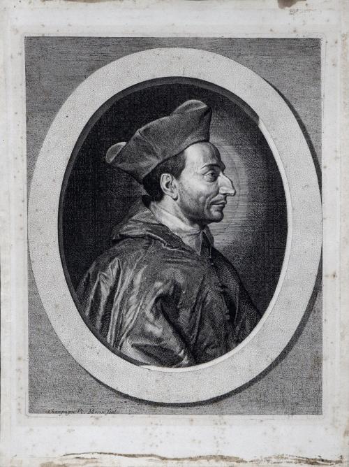  RETRATO DE PERFIL DE UN CARDENAL EN ÓVALO