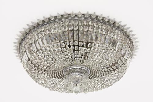 LÁMPARA DE TECHO DE CRISTAL DE STRASS DE OCHO LUCES CON CAD