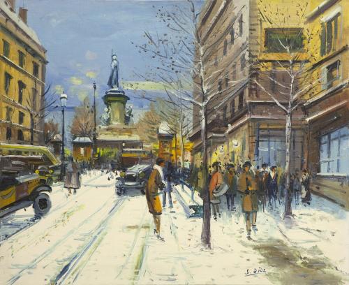 PLACE DE LA REPUBLIQUE L&#39;HIVER, PARÍS