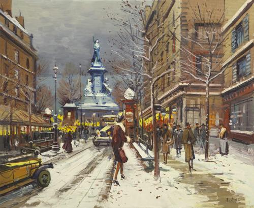 PLACE DE LA REPUBLIQUE L&#39;HIVER, PARÍS