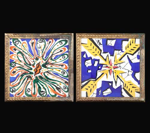 CONJUNTO DE DOS AZULEJOS PARA MAURICE DUCHIN
